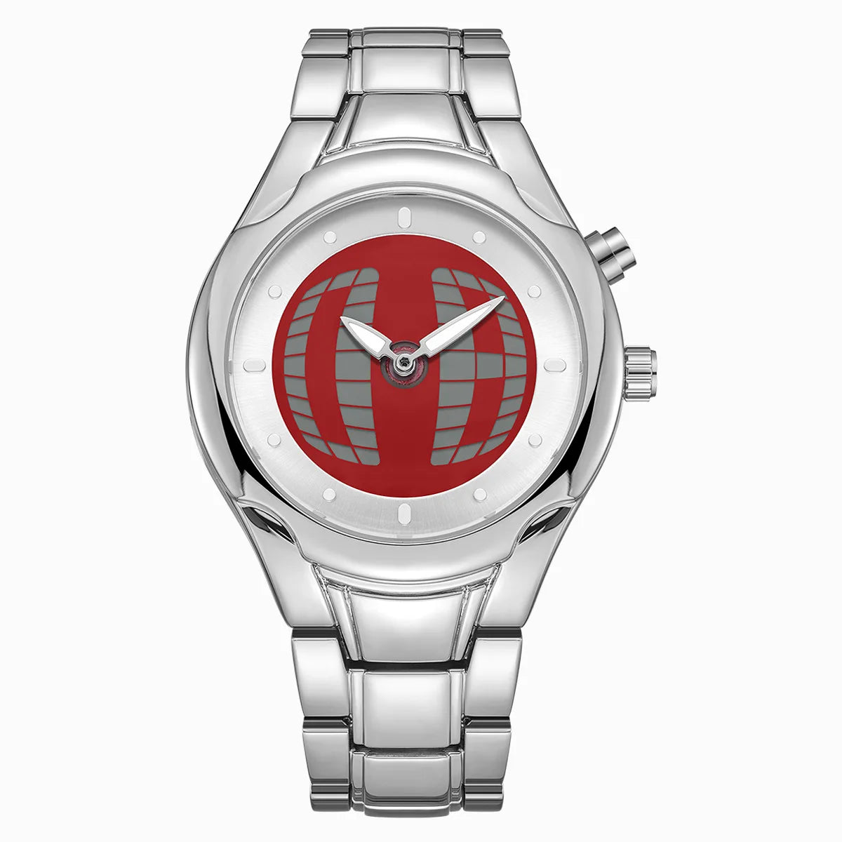 Y2K Digital Display Silver Watch