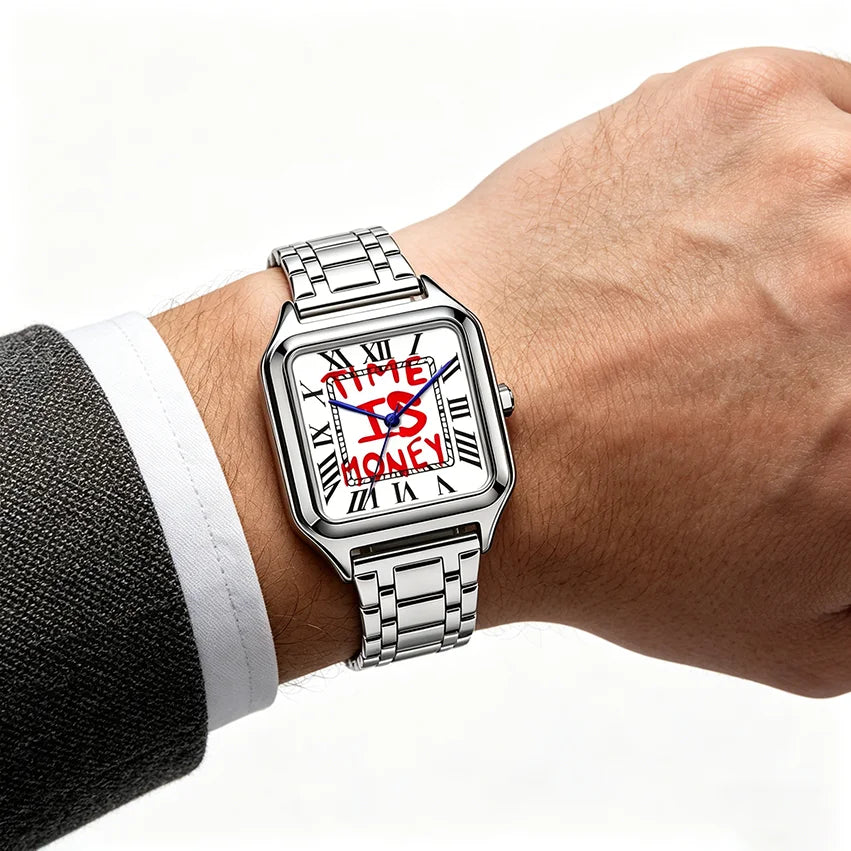 "Time Is Money" Men's Watch
