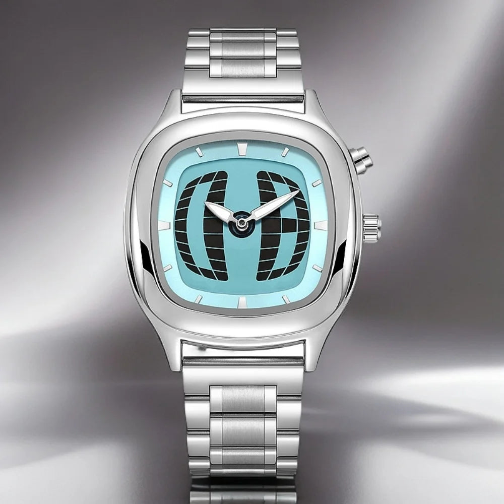 Y2K Digital Display Silver Watch