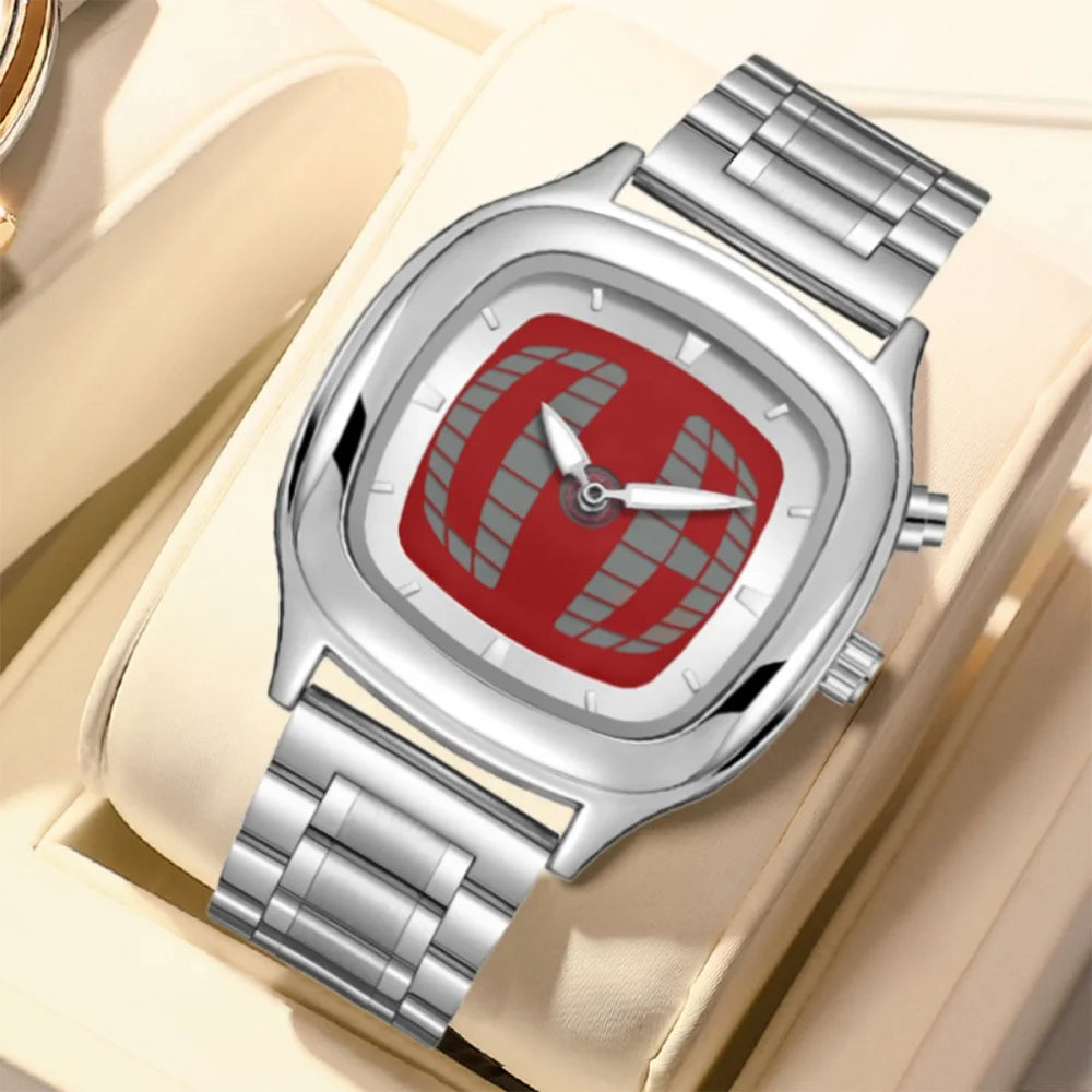 Y2K Digital Display Silver Watch