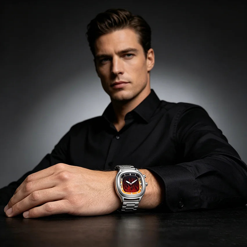 Y2K Flame Animation Watch