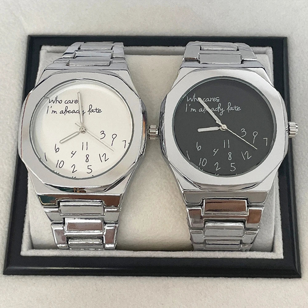 "Who Cares I'm Already Late" Quartz Wristwatch for Men