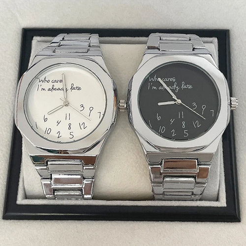 "Who Cares I'm Already Late" Quartz Wristwatch for Men