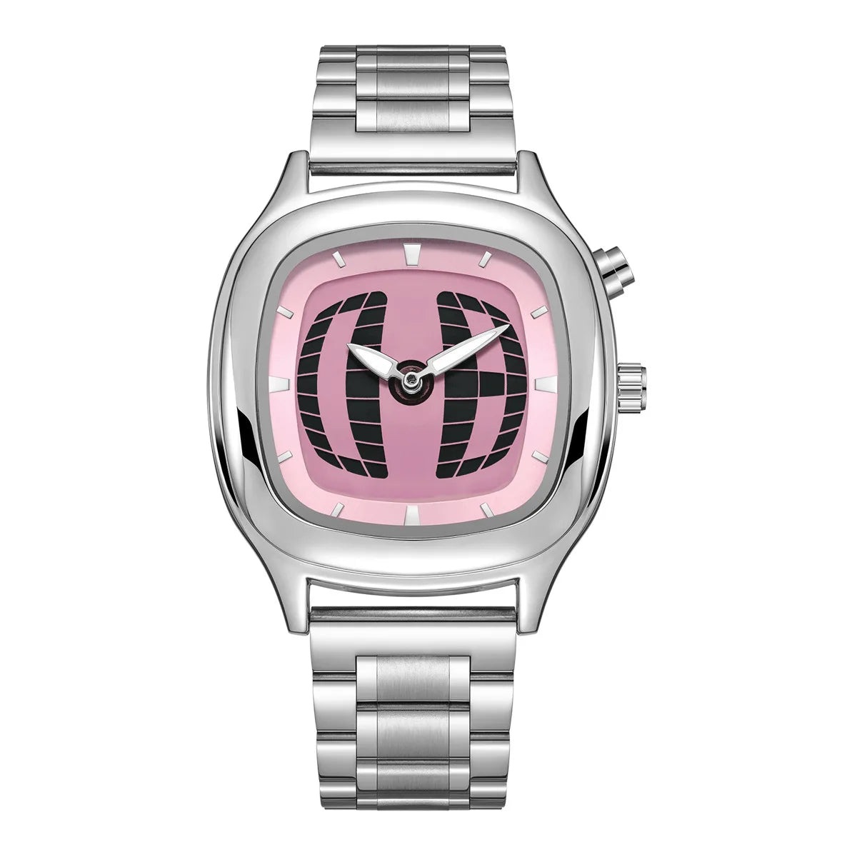 Y2K Digital Display Silver Watch
