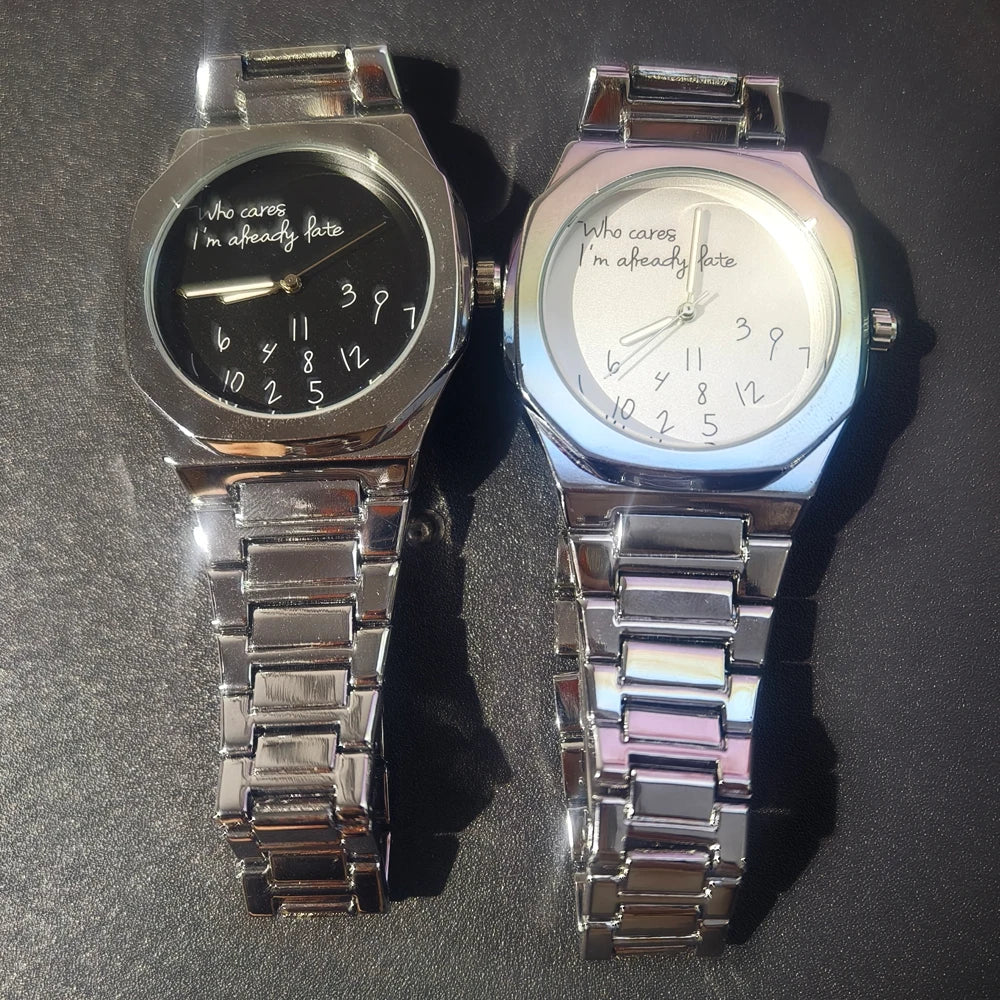 "Who Cares I'm Already Late" Quartz Wristwatch for Men