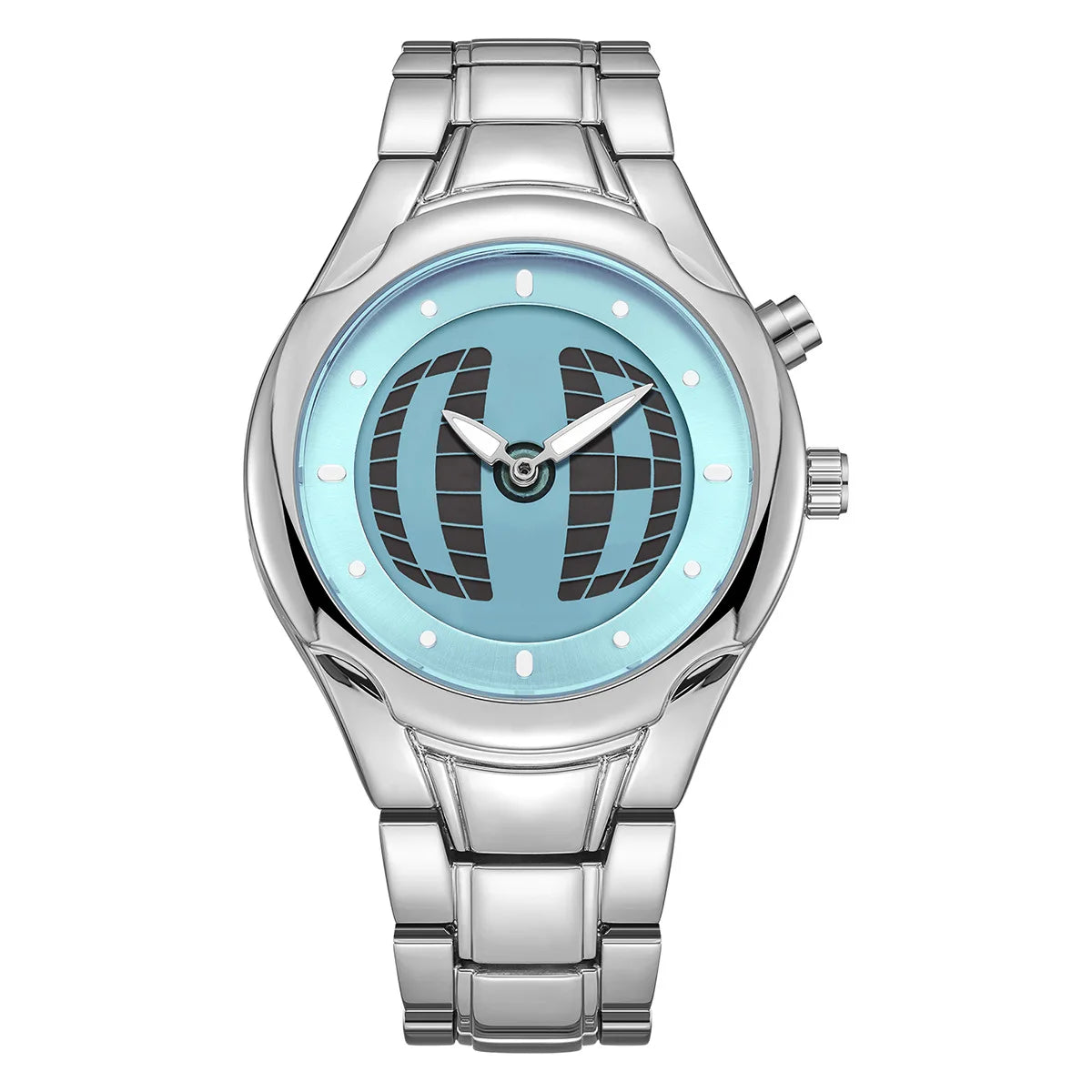 Y2K Digital Display Silver Watch