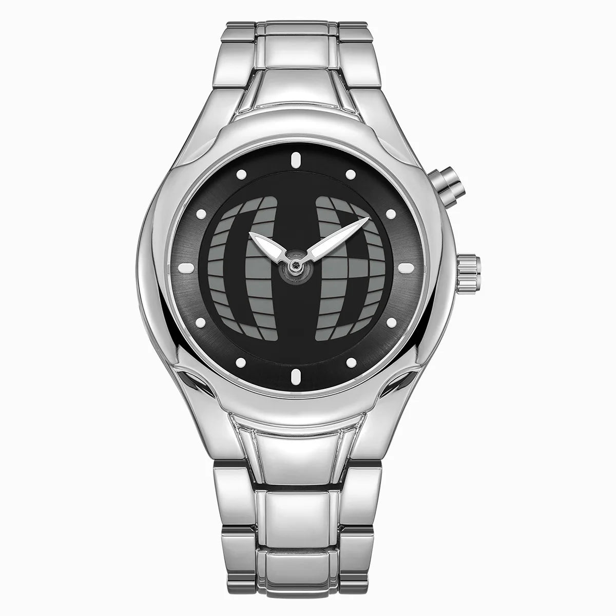 Y2K Digital Display Silver Watch