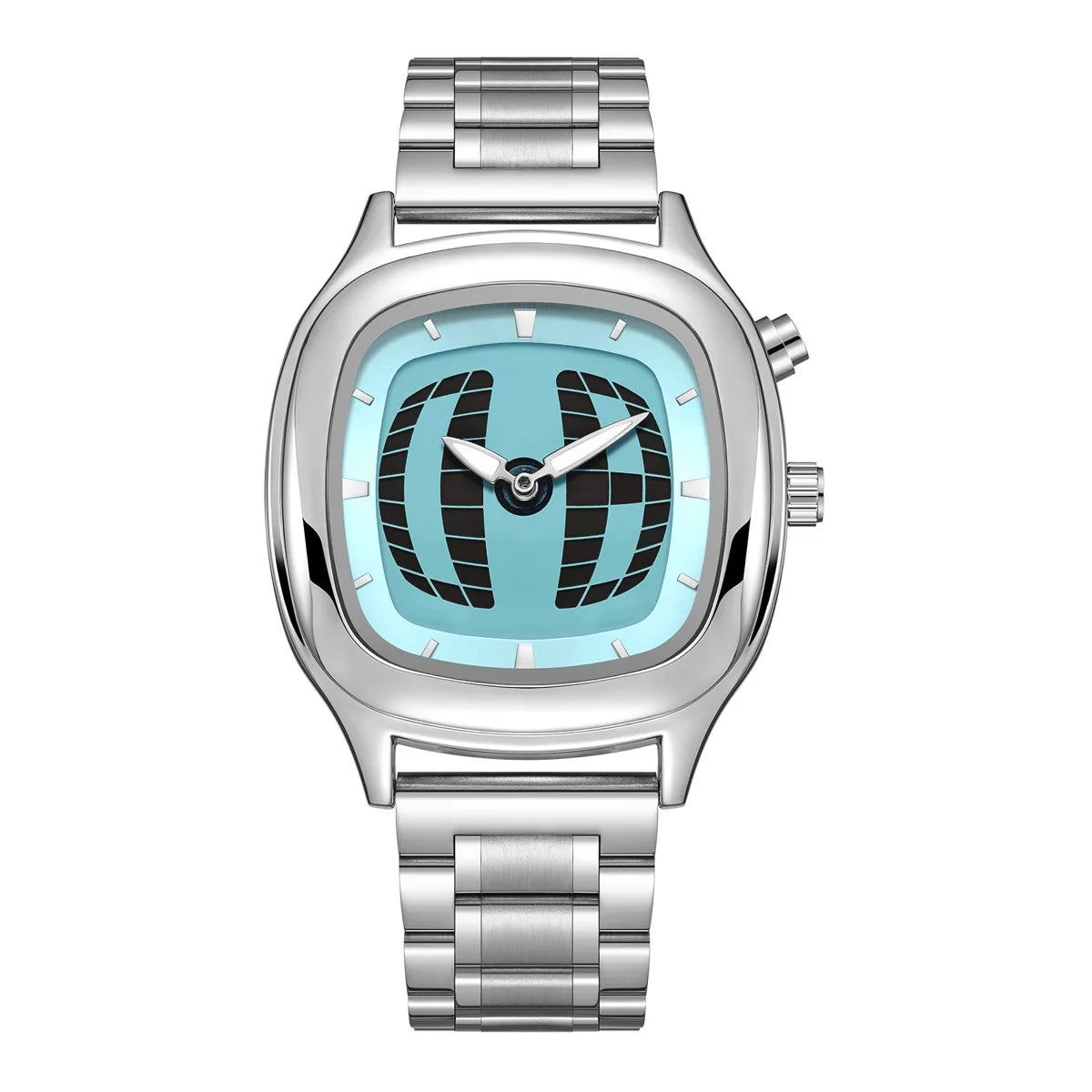 Y2K Digital Display Silver Watch