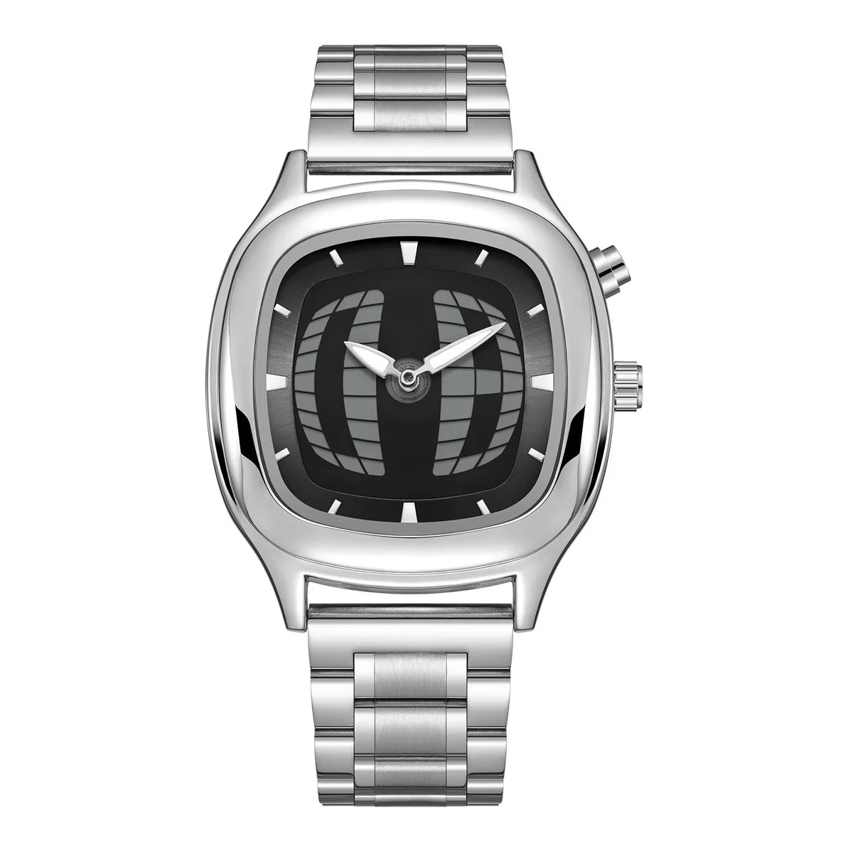 Y2K Digital Display Silver Watch