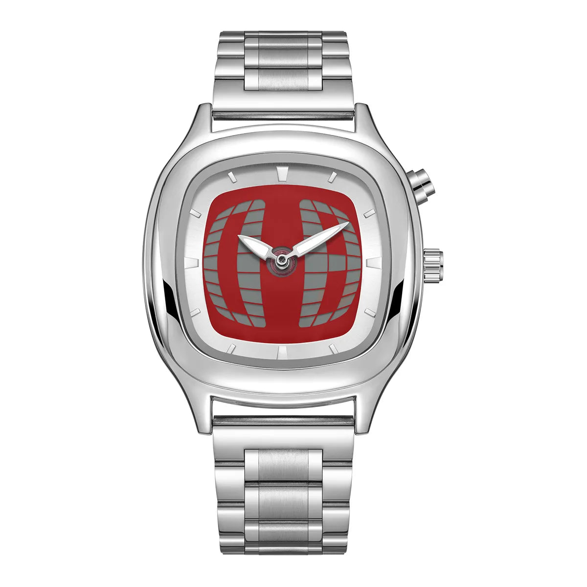 Y2K Digital Display Silver Watch